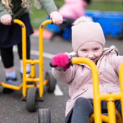 Child on bike